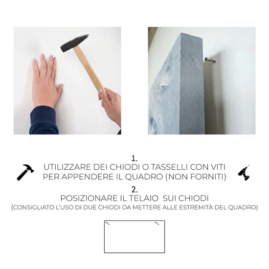 Quadro moderno fiori bianchi 77x143 dipinto su tela